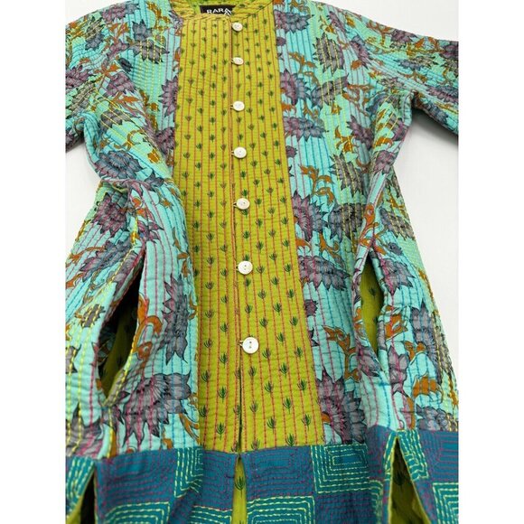 Rara Avis by Iris Apfel Mixed Quilted Printed Coat Multicolored Women Size Mediu - Picture 11 of 16